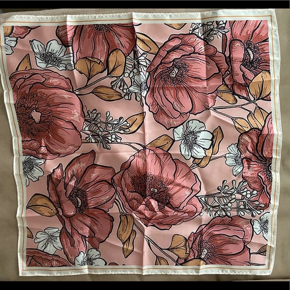 💕Last One Boho Bohemian Illustration Floral Scarf - Picture 2 of 9